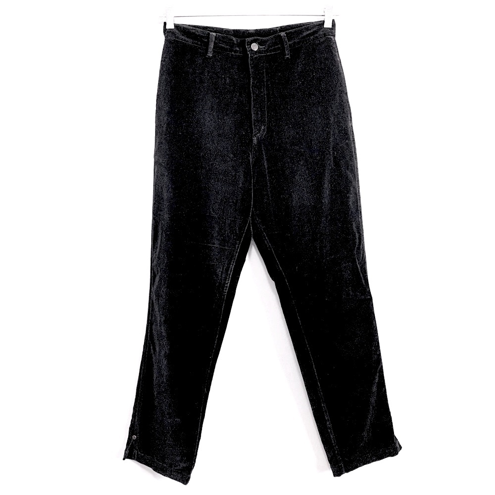 Harley-Davidson Black Velvet High Waisted Straight Leg Pants